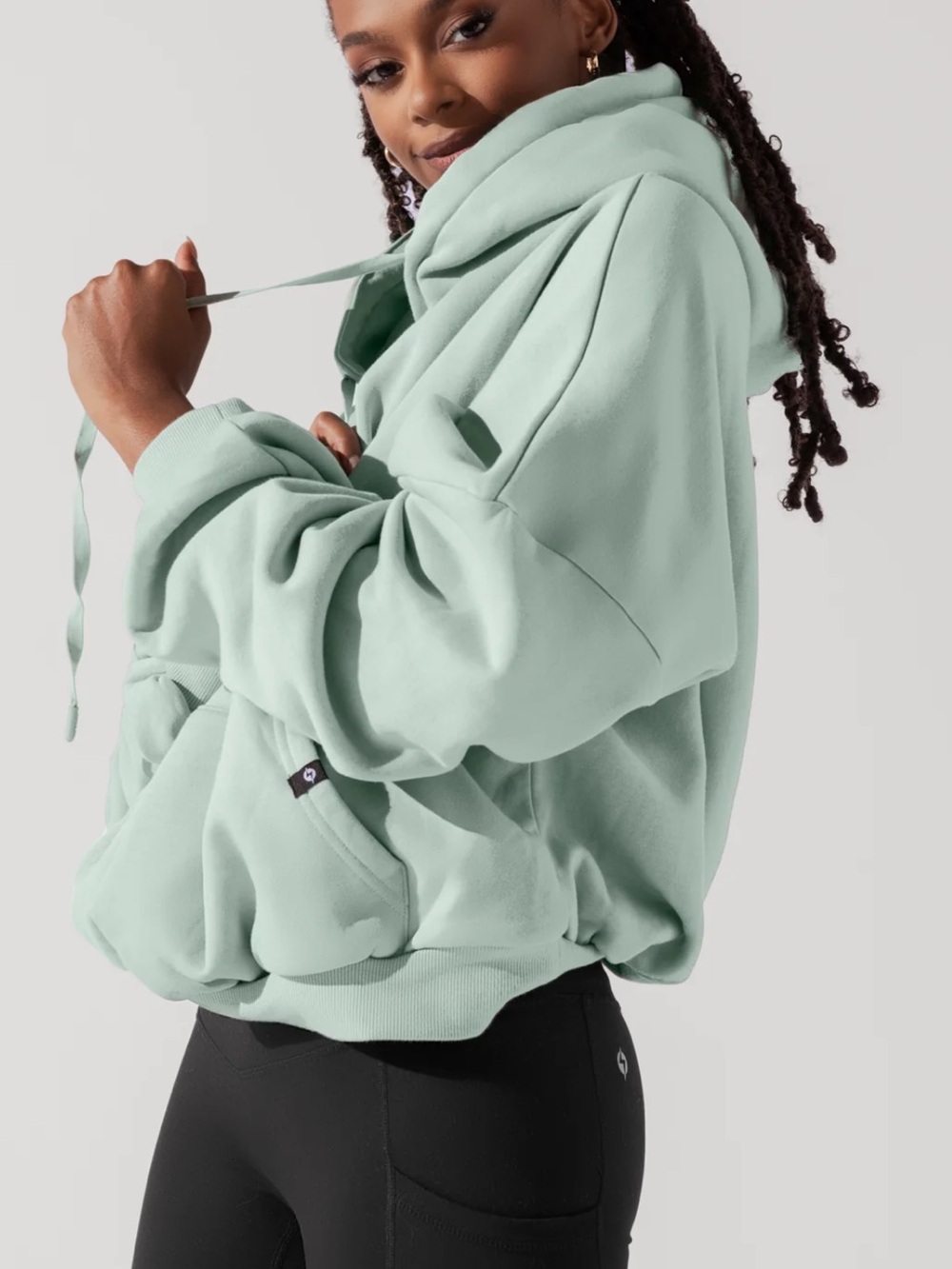 New POPFLEX Mint Green Cloud Hoodie Sweater